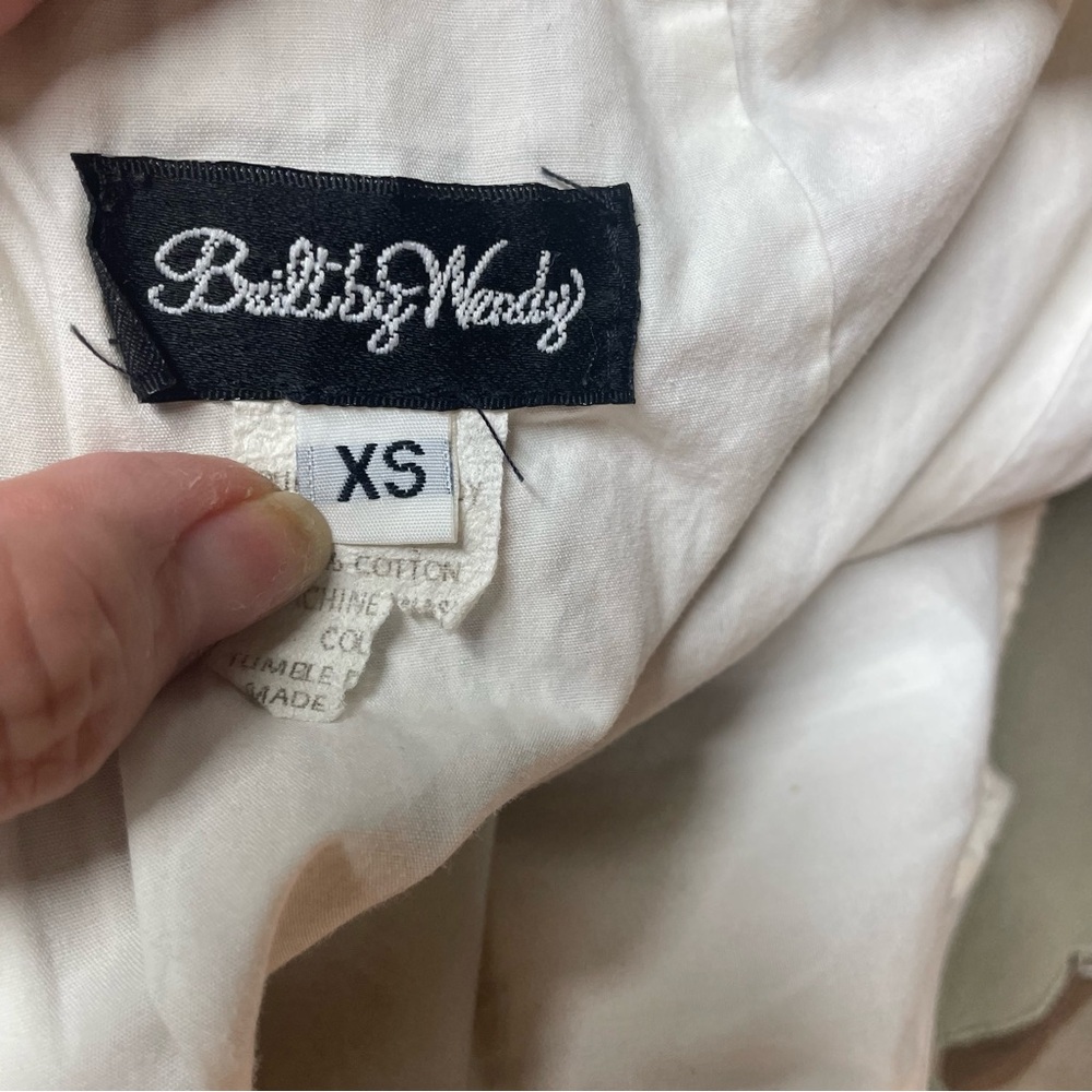 Built By Wendy Yellow Stripe Lined Cotton Skirt XS - Picture 5 of 6